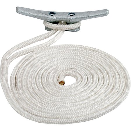 SEA-DOG Double Braided Nylon Dock Line - 3/8in x 25&#39; - White 302110025WH-1